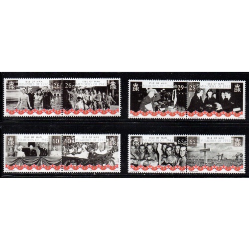 Isle of Man Sc 1087-1090 2005 Victory World War II Anniversary stamp set mint NH