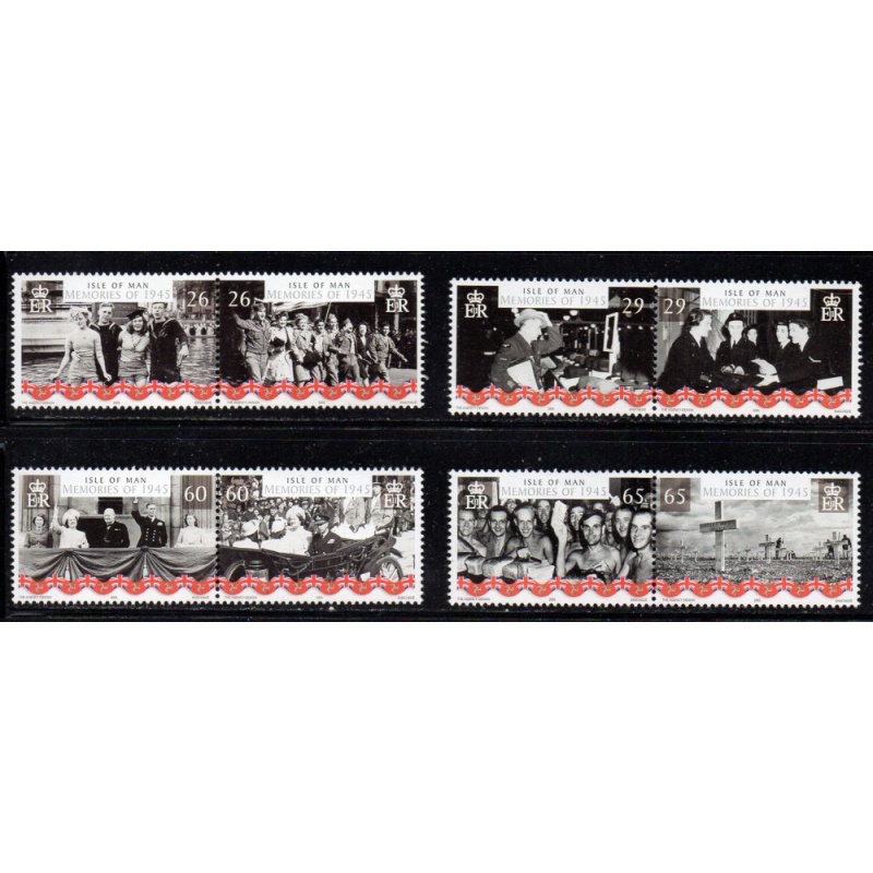 Isle of Man Sc 1087-1090 2005 Victory World War II Anniversary stamp set mint NH