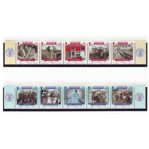 Isle of Man Sc 1108-1109 2005 Photos of Every Day Life stamp set mint NH