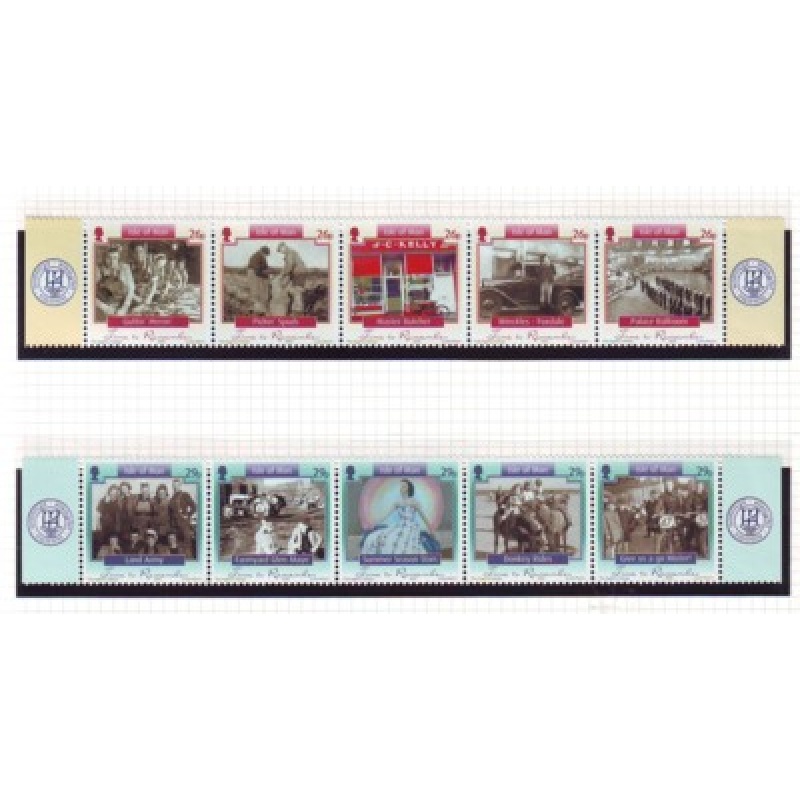 Isle of Man Sc 1108-1109 2005 Photos of Every Day Life stamp set mint NH