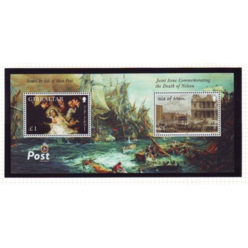 Isle of Man Sc 1127 2005 Death of Nelson stamp sheet mint NH