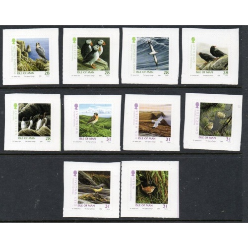 Isle of Man Sc 1142G-1142H 2006 Birds  singles self adhesive single stamp set mint NH