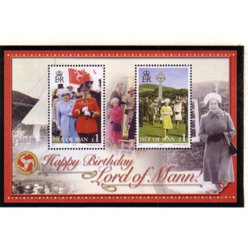 Isle of Man Sc 1142 2006 80th Birthday QE II stamp sheet mint NH