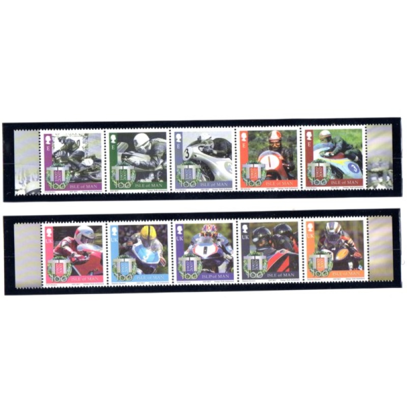 Isle of Man Sc 1180-1181  2007 T T Races Anniversary  stamp set mint NH