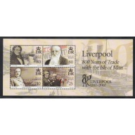 Isle of Man Sc 1214  2007 Liverpool Charter Anniversary  stamp sheet mint NH