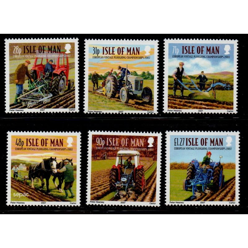 Isle of Man Sc 1228-1233  2007 Plowing Championships stamp set mint NH