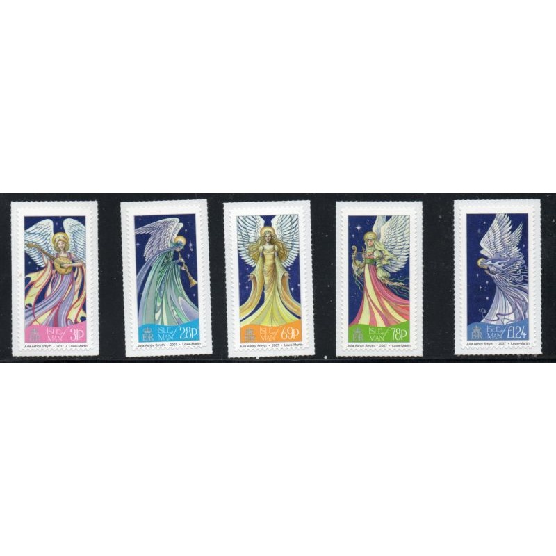 Isle of Man Sc 1234-1238  2007 Christmas stamp set mint NH