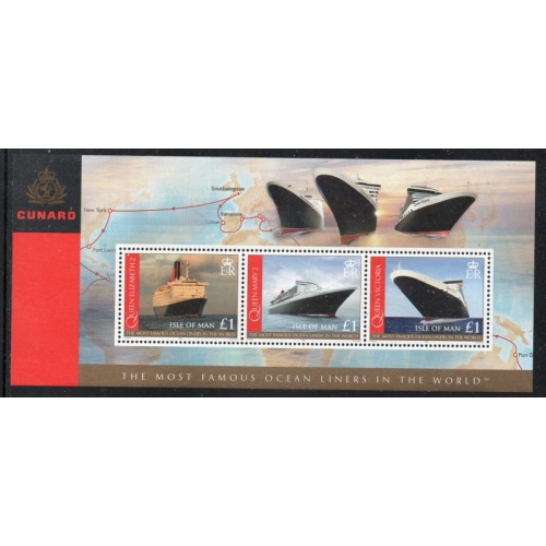 Isle of Man Sc 1239 2008 Cunard Ocean Liners stamp sheet mint NH