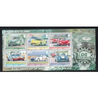 Isle of Man Sc 1274 2008  Race Cars stamp sheet mint NH