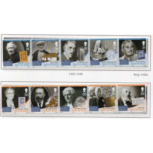 Isle of Man Sc 1275-1276 2008 Famous People stamp set mint NH