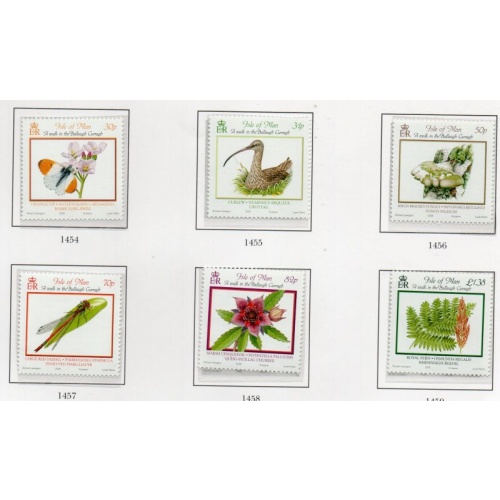 Isle of Man Sc 1284-1289 2008 Flora & Fauna of Ballaugh-Curragh stamp set mint NH