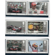 Isle of Man Sc 1296-1298 2009 Hamilton Formula 1 Driver stamp set mint NH