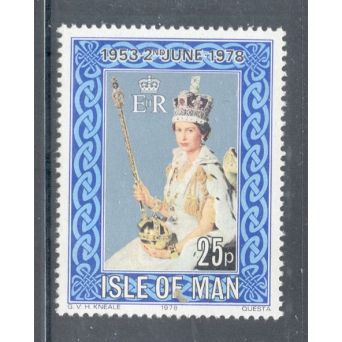 Isle of Man Sc 130 1978 25th Anniversary Coronation QE II stamp mint NH