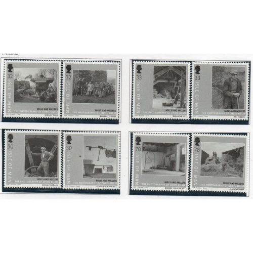 Isle of Man Sc 1303a-1306b 2009 Photos of Mills & Millers stamp set mint NH
