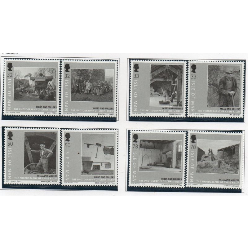 Isle of Man Sc 1303a-1306b 2009 Photos of Mills & Millers stamp set mint NH