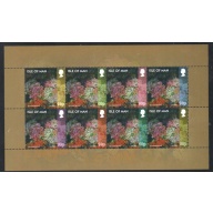 Isle of Man Sc 1311 2009 Peonies stamp sheet mint NH