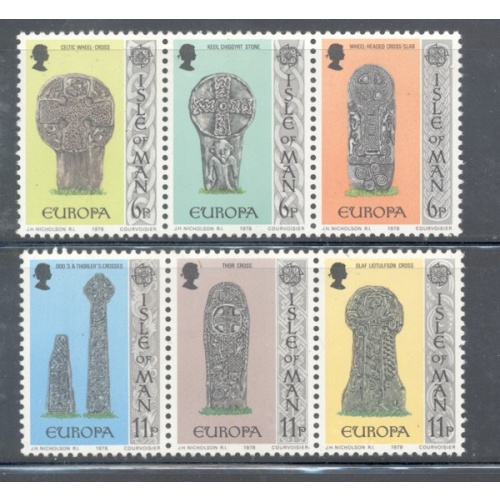 Isle of Man Sc 131-36 1978 Europa stamp set mint NH