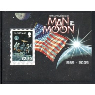 Isle of Man Sc 1318 2009 Man on Moon Anniversary stamp sheet mint NH