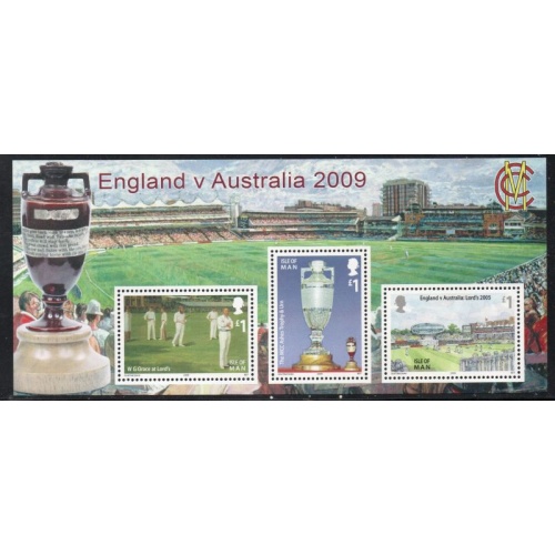 Isle of Man Sc 1325 2009 The Ashes Cricket Match stamp sheet mint NH