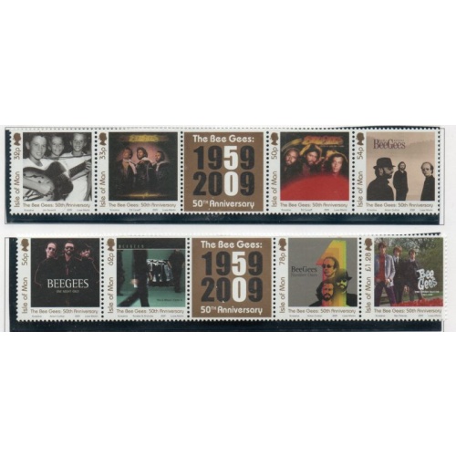 Isle of Man Sc 1326-1327 2009 Bee Gees Anniversary stamp set mint NH