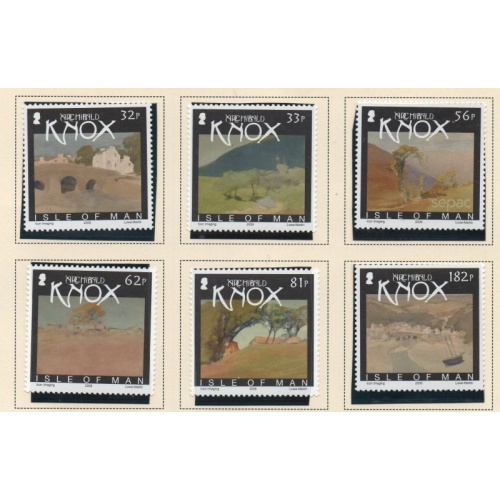 Isle of Man Sc 1334-1339 2009 Knox Watercolour Paintings stamp set mint NH