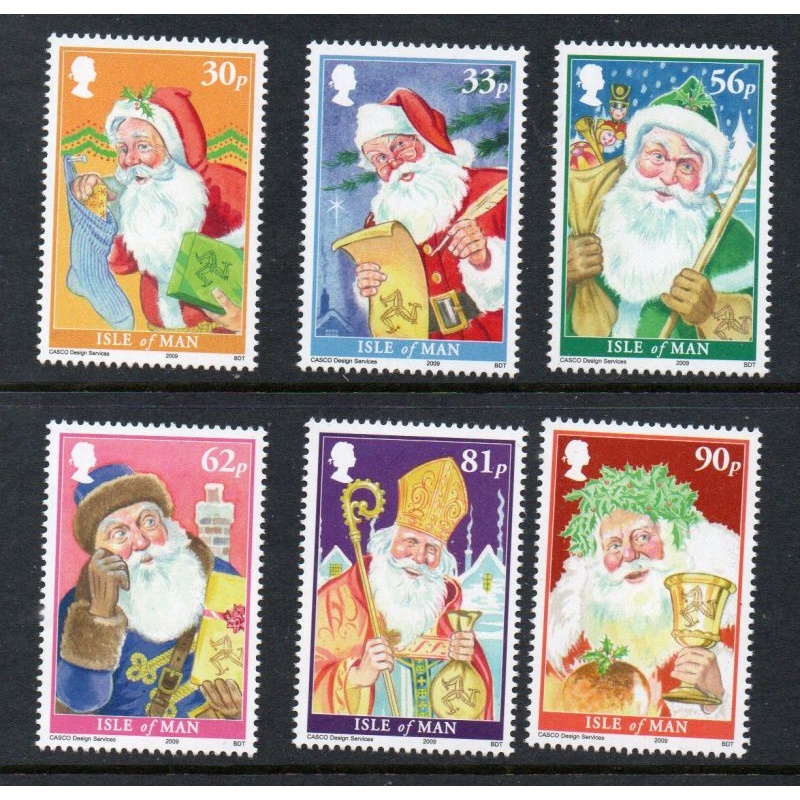Isle of Man Sc 1341-1346 2009 Christmas stamp set mint NH