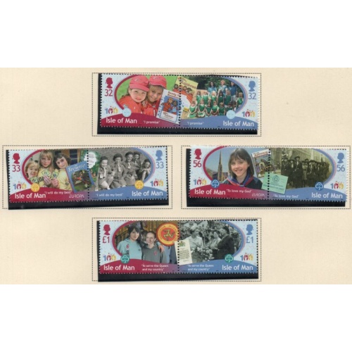 Isle of Man Sc 1361-1364 2010 Girls Guides Anniversary  stamp set mint NH