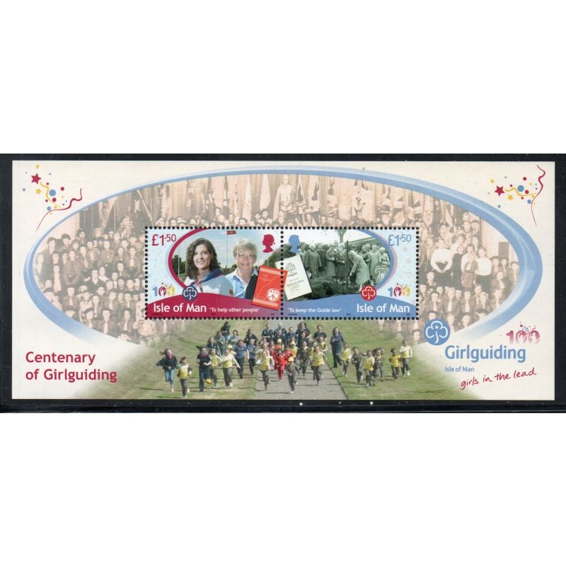 Isle of Man Sc 1365 2010 Girls Guides Anniversary  stamp sheet mint NH