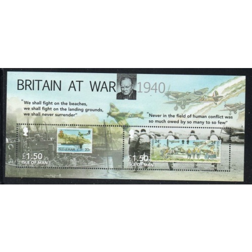 Isle of Man Sc 1368 2010 Battle of Britain Anniversary stamp sheet mint NH