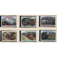 Isle of Man Sc 1381-1386 2010 Railways stamp set mint NH