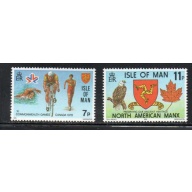 Isle of Man Sc 139-40 1978 Commonwealth Games stamp set mint NH