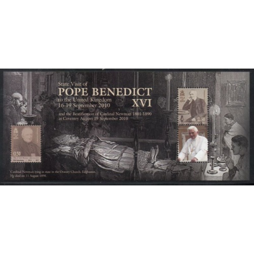 Isle of Man Sc 1393 2010 Visit of Pope Benedict to UK stamp sheet mint NH