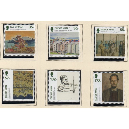Isle of Man Sc 1394-1399 2010 Internment Camp Art stamp set mint NH