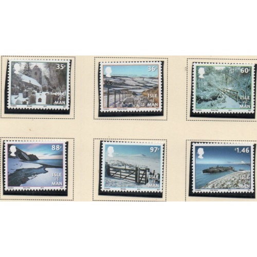 Isle of Man Sc 1401-1406 2010 Snowfall Photos stamp set mint NH