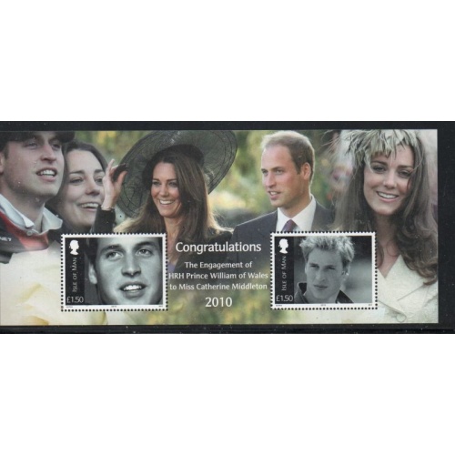 Isle of Man Sc 1407 2010 Engagement of Prince William stamp sheet mint NH