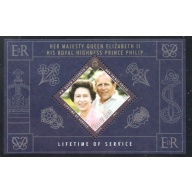 Isle of Man Sc 1414 2011  £3 Service of QE II & Prince Philip stamp sheet mint NH