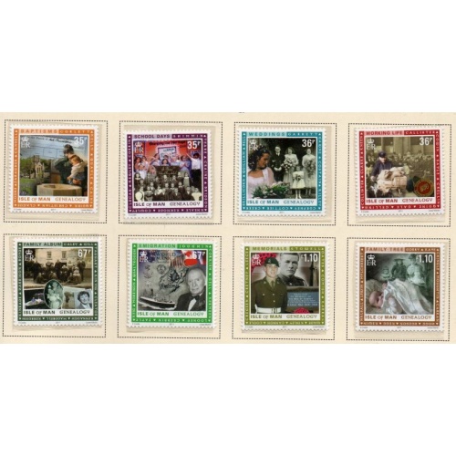 Isle of Man Sc 1415-1422 2011 Genealogy stamp set mint NH