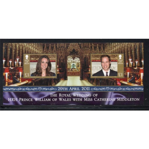 Isle of Man Sc 1435 2011 Royal Wedding Prince William stamp sheet mint NH