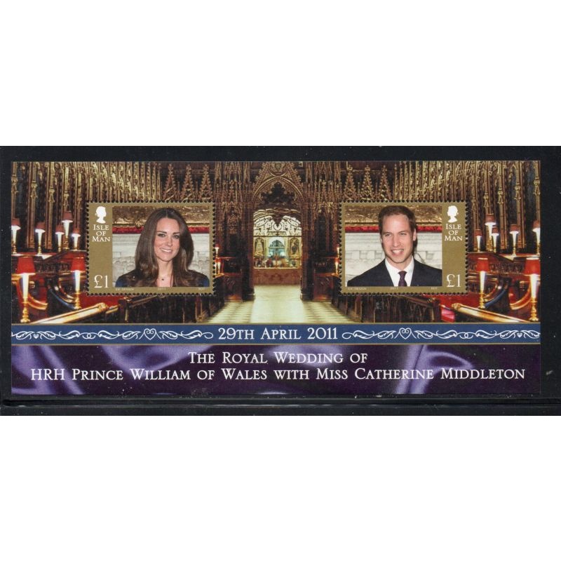 Isle of Man Sc 1435 2011 Royal Wedding Prince William stamp sheet mint NH