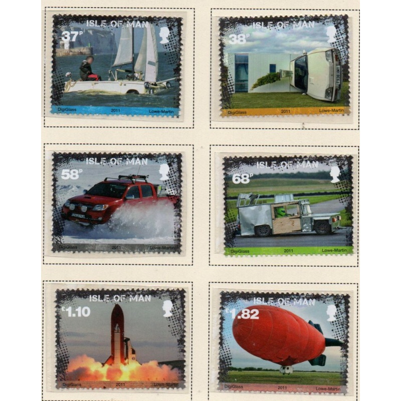 Isle of Man Sc 1463-1468 2011 Top Gear Transportation stamp set mint NH