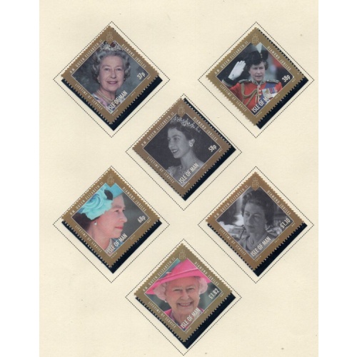 Isle of Man Sc 1479-1484 2012 60th Anniversary Reign of QE II stamp set mint NH