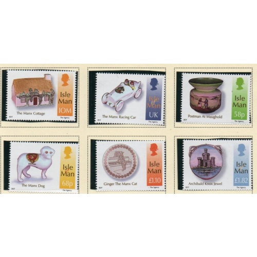 Isle of Man Sc 1499-1504 2012 Tourist Memorabilia stamp set mint NH