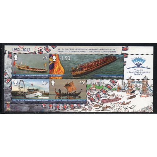Isle of Man Sc 1505 2012 Diamond Jubilee Pageant stamp sheet mint NH