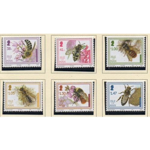 Isle of Man Sc 1513-1518 2012 Bees stamp set mint NH