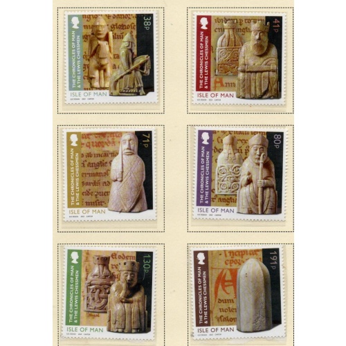 Isle of Man Sc 1536-41 2012 Chronicles of Man & Chessmen stamp set mint NH