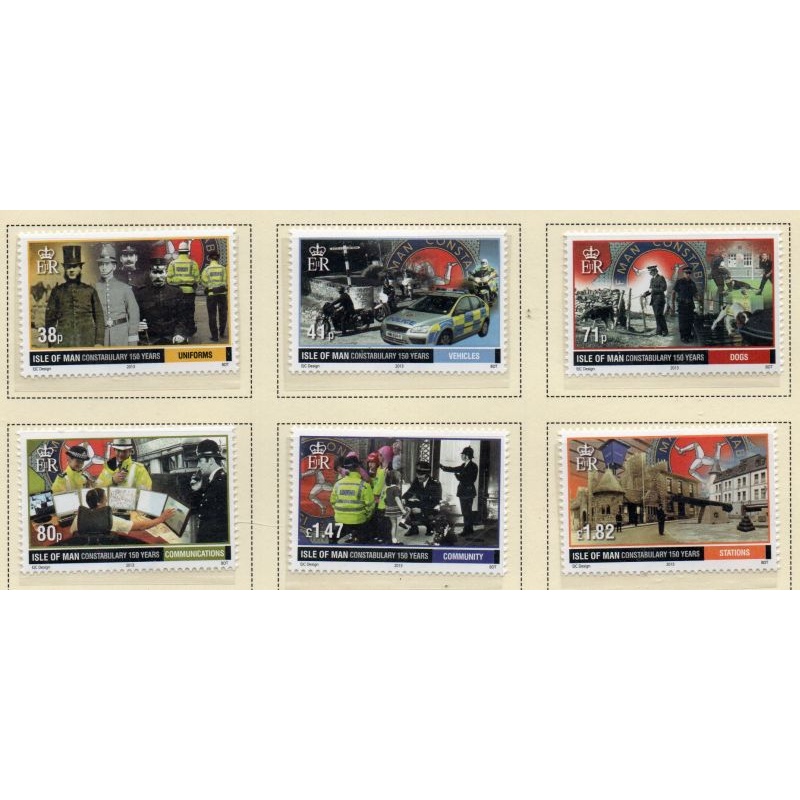 Isle of Man Sc 1549-1554 2013 Constabulary Anniversary stamp set mint NH