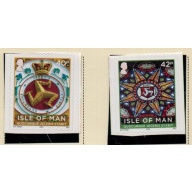 Isle of Man Sc 1564-1565 2013 Manx Triskelion self adhesive stamp set mint NH