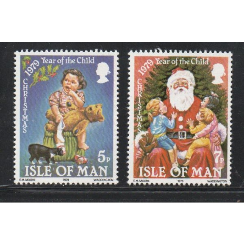 Isle of Man Sc 156-57 1979 Christmas stamp set mint NH
