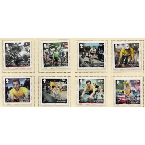 Isle of Man Sc 1581-1588 2013 Tour de France Anniversary Race stamp set mint NH
