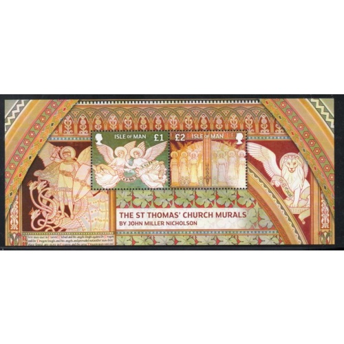Isle of Man Sc 1595 2013 Nicholson Murals stamp sheet mint NH